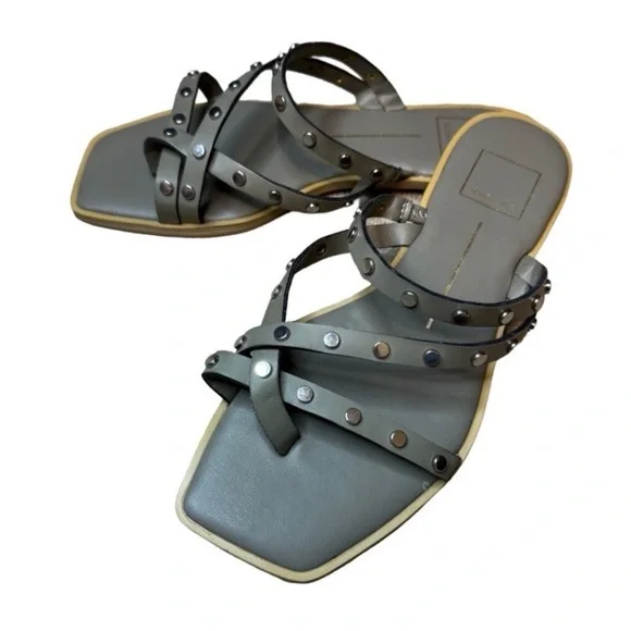 Dolce Vita Gray Studded Women's Sandals size 7.5 - Picture 4 of 7